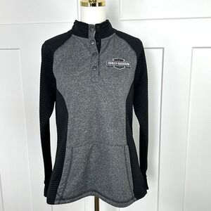 Harley-Davidson Black/Gray Sweatshirt  ~Women's M~ Roughrider HD Mandan ND